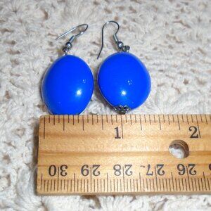 Bright Smurfy blue earrings